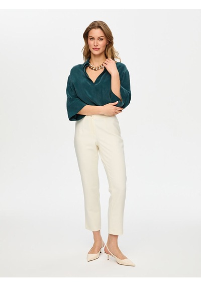 Faik Sönmez Staright Fit Şık Krep Pantolon S26pnt015 Us26pnt01573 Ekru