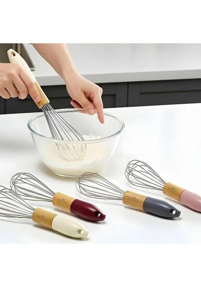 Ivory Çırpıcı Çelik Akasya Saplı S Ivo-me226 Açık Gri