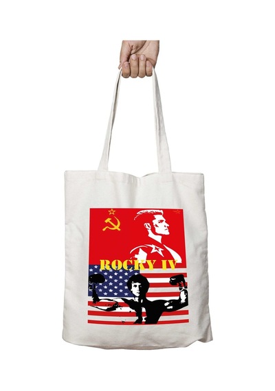 Art Hediye Rocky Iv İki Tarafı Kalıcı Baskılı Yıkanabilir Çanta Çok Renkli