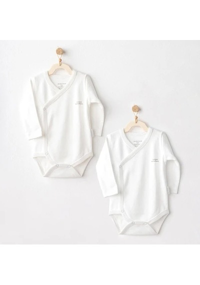Andywawa 2 Li Bebek Zıbın Body - Andywawa - Ecru - 3-6 Ay - Ac26773-ecru-3-6 Ay ekru