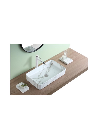 Puroser Royal Matt Beige Tezgah Üstü Seramik Lavabo