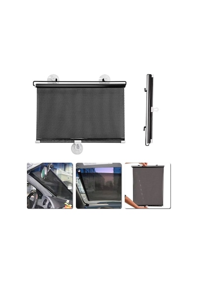 Araba Içi Katlanabilir Araç Oto Ön Cam Güneslik Branda 40X60Cm-Siyah 246480032