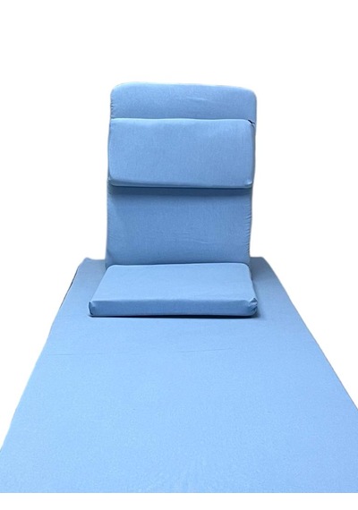 Backjack Meditasyon Sandalyesi Destekli Yer Minderi + 60x180 Kumaş Mat - Backjack 3xl Mat+backjack İkili Set Mavi
