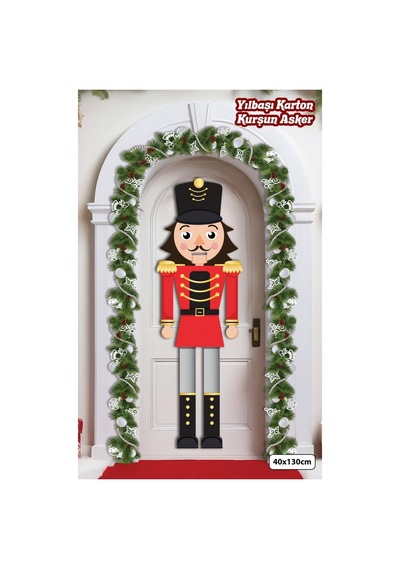 Büyük Boy Karton Kurşun Asker Yılbaşı Kapı Süsü 40x130 Cm - Fındıkkıran Kapı Ve Duvar Dekoru