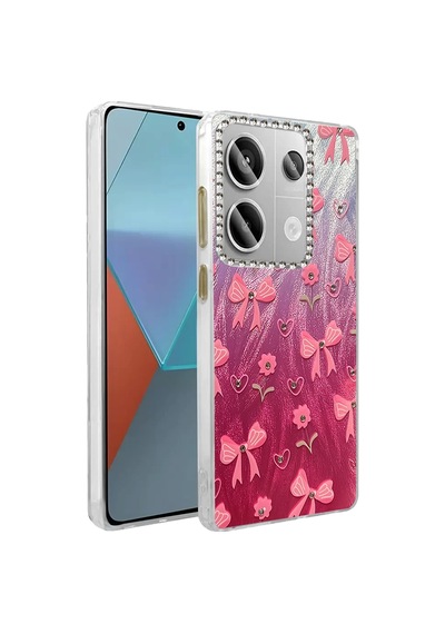 Newface - 671 - Xiaomi Redmi Note 13 Pro 4g Kılıf Blade Aynalı Desenli Kapak - - Csmo-tex - Desen 3 Diğer