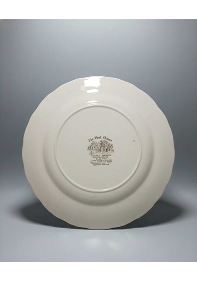 1 Adet Alfred Meakin The Post House Antika Staffordshire Dekoratif Servis Tabağı