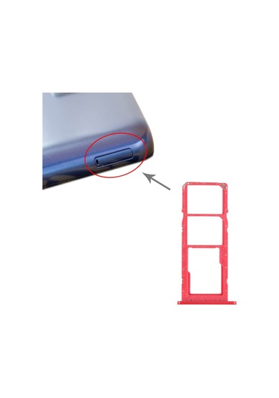 Samsung Galaxy Uyumlu M02s Sim Kart Tepsisi Sm-m025f/ds Kırmızı