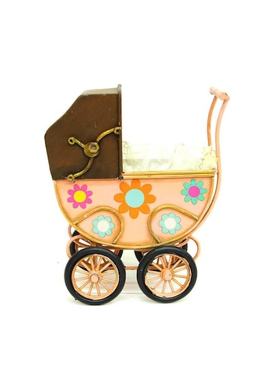 Dekoratif Metal Bebek Arabası Biblo Vintage Hediyelik Arbltgsn91cj0ppueud