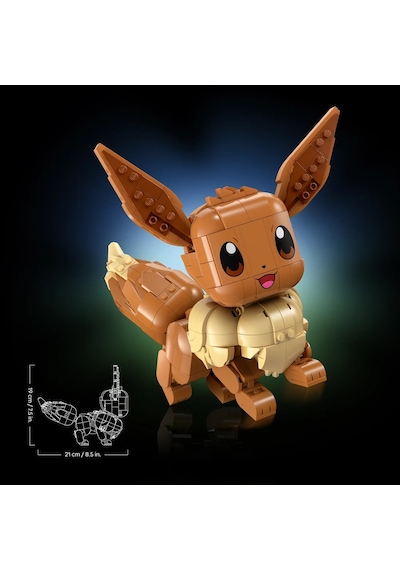 LEGO® Pokémon™ Eevee 72151 - Yetişkinler için Duruşu Ayarlanabilir Figür İçeren Video Oyunu Modeli Yapım Seti (587 Parça)