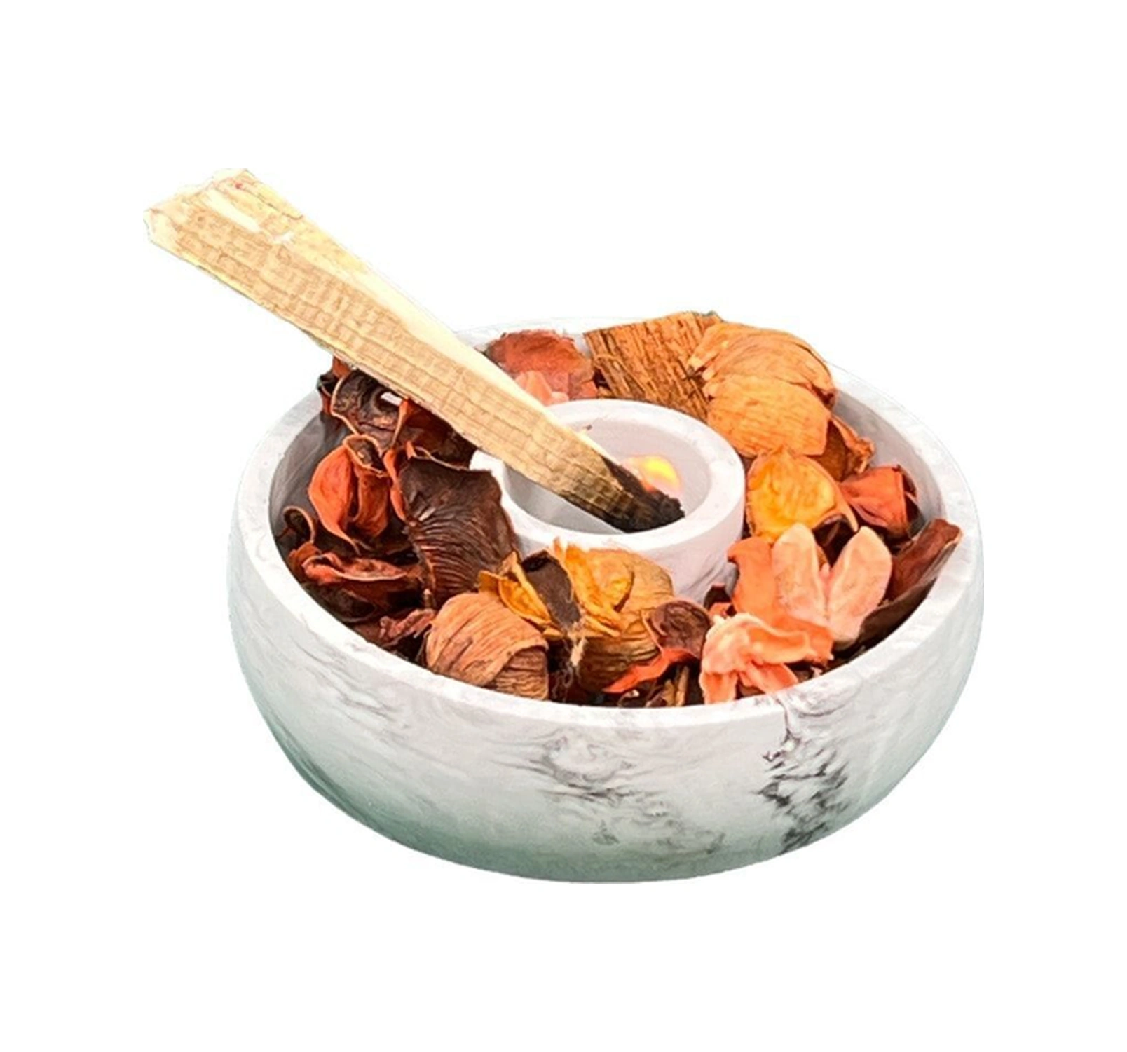 Mermer Desenli Beton Palo Santo Tütsülük Bej-gri