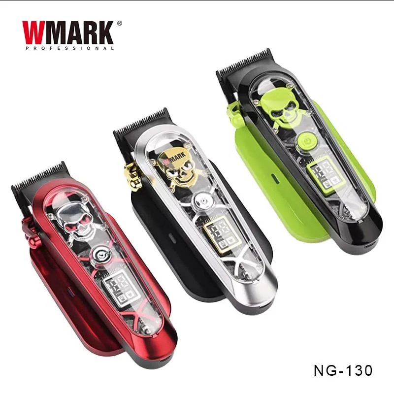Wmark Ng-130 Siyah Yeşil Şarjlı Saç Kesme Makinesi Manyetik Kablosuz Şarj İstasyonu 3-4 Saat