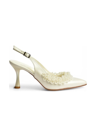 Fox Shoes Y246375009 Sedef İnci Detaylı Kadın Abiye Ayakkabı