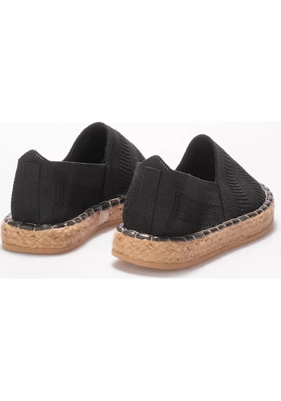 TRENDELLA Kadın Siyah Triko Jüt Sargı El Yapımı Espadril Tr44my01a Kırmızı