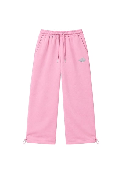 Zaee Akatsuki Nakışlı Ayarlanabilir Paça Baggy Eşofman Altı Pembe