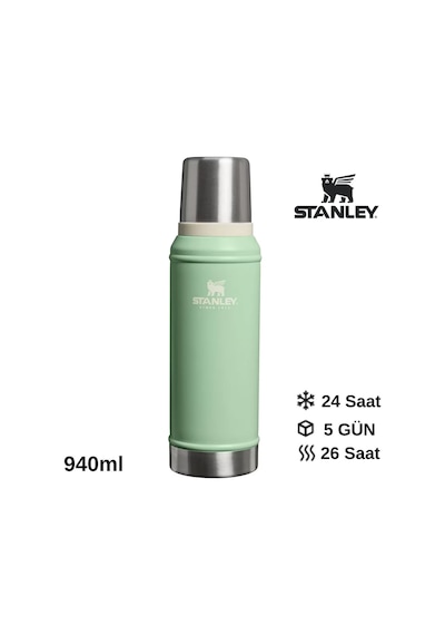 Stanley Klasik Vakumlu Çelik Termos 0,94 Lt Matara Yeşil