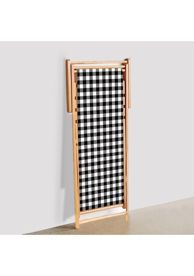 Bluehomeconcept Adawall Black - White Katlanabilir Şezlong