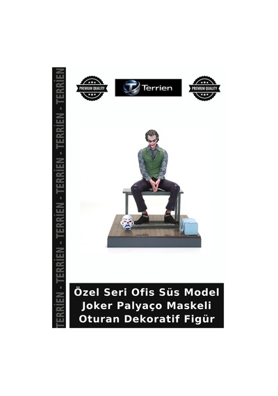 Özel Seri Ofis Süs Model Joker Palyaço Maskeli Oturan Dekoratif Figür