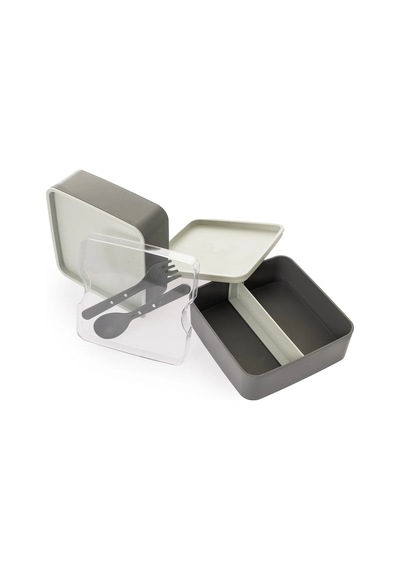 Lunch Box Beslenme Kabı 675 Ml 2 Katlı Gri