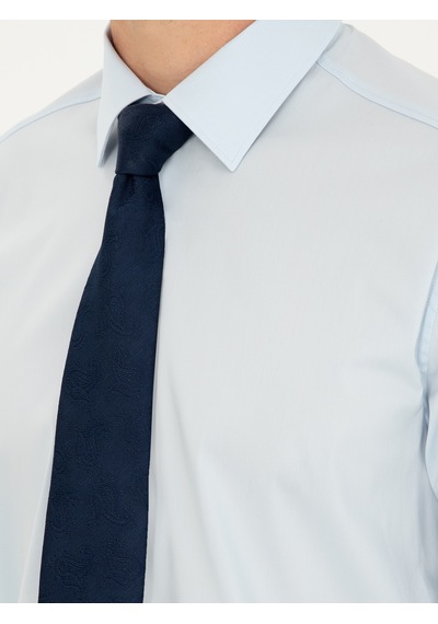 Cacharel Açık Mavi Slim Fit Pamuk Karışımlı Klasik Gömlek Denım