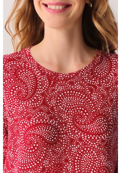 Suwen Paisley Günlük Elbise Sh27402613d082 Kırmızı