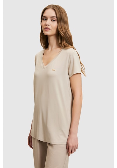 U.S. Polo Assn. U.s. Polo Assn. Kadın Taş Tişört Basic 50323448-vr049 Taş Rengi