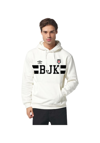 Umro Beşiktaş Kapüşonlu Erkek Beyaz Başketbol Sweatshirt 2024/25 BEYAZ Beyaz