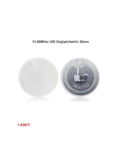 13.56mhz Uıd Değiştirilebilir 25mm Rfid Etiket Nfc Okunabilir Yazılabilir Göstergeç 13.56 Mhz