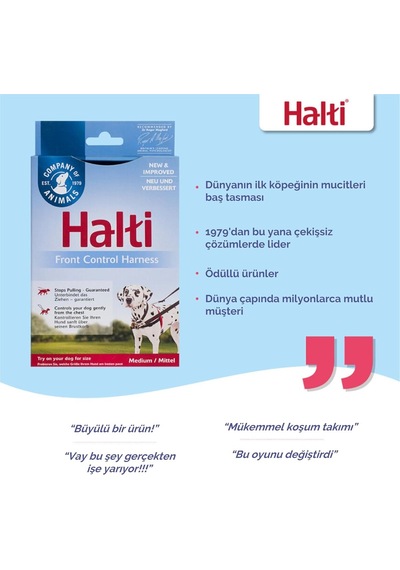 Company Of Animals Halti Köpekler İçin Önden Kontrollü Göğüs Tasması, Orta Boy