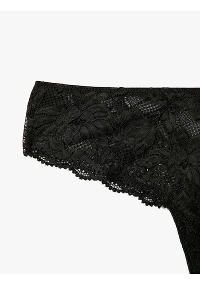 Koton Brief Dantelli Külot Normal Bel Siyah 4wlk30187mk Siyah