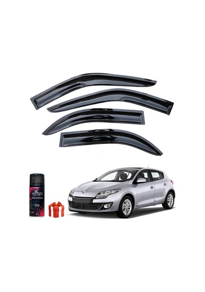 Caraks Megane 3 Mügen Cam Rüzgarlığı Hb 2010 Sonrası 4'lü Takım + Koku