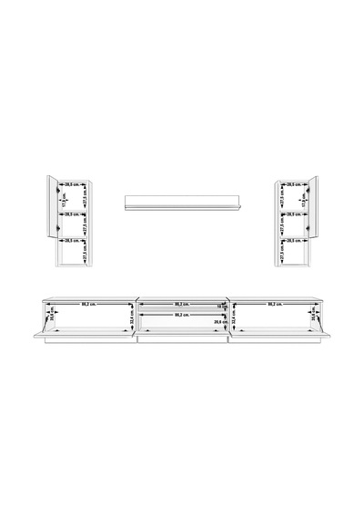 Decoraktiv Trendstyle 270das Mdf Tv Ünitesi Tv Sehpası Pera