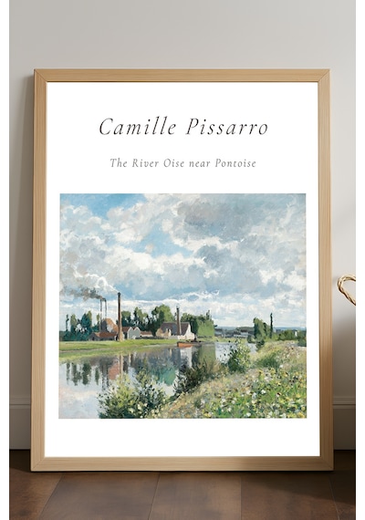 Camille Pissarro Doğal Ahşap Çerçeveli Poster, Dekoratif Sanatsal Duvar Tablosu