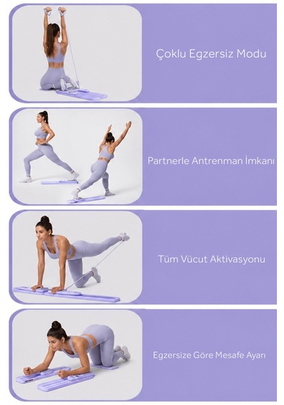 Dynamic Pilates Aleti Katlanabilir Kaydırmalı Egzersiz Sistemi Portable Pilates Reformer