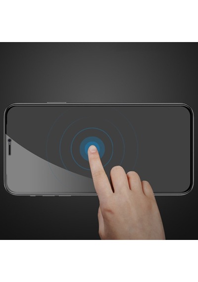 Apple Uyumlu   iPhone 12 Pro Max 3D Full Privacy Gizlilik Cam Ekran Koruyucu Siyah