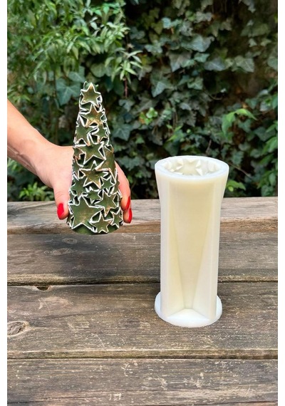 Yıldız Ağacı Silikon Mum Kalıbı