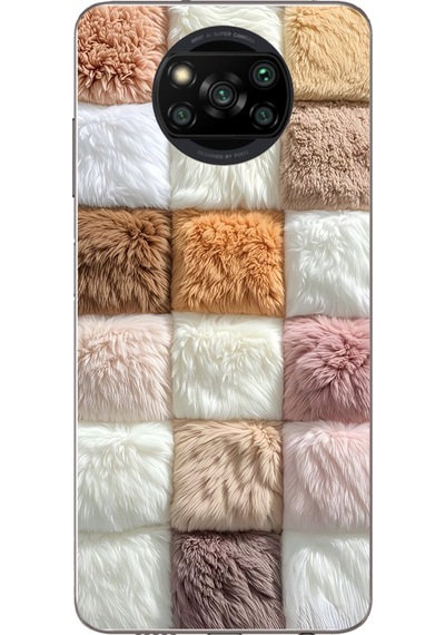 Poco X3 Uyumlu Pofuduk Desenler Baskılı Silikon Kılıf Renkli