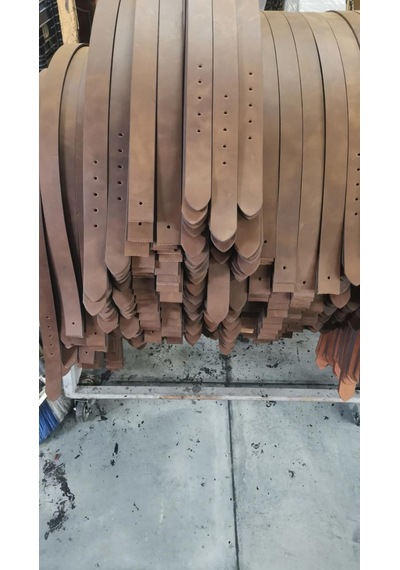 Nyc Giyim Tekstil Hakiki Manda Derisi Kalın Kot Kemeri, Crazy Model, 3.8 Cm Genişlik, Paslanmaz Metal Toka, 90-135 Cm Kahverengi