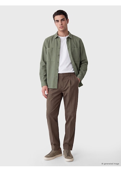 Lcw Eco Haki Regular Fit Erkek Gömlek Ceket
