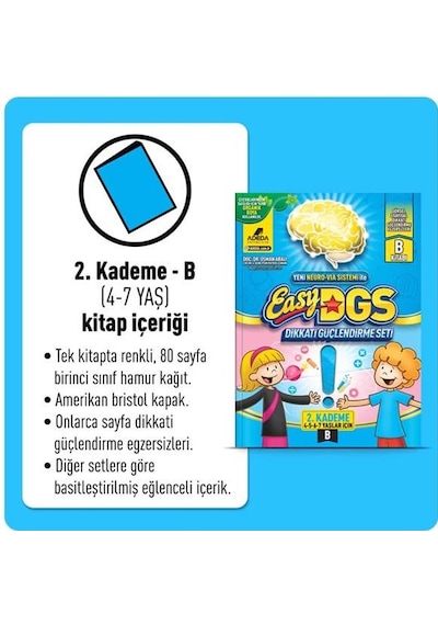 Adeda 4-7 Yaş Easy Dikkati Güçlendirme Kitabı B