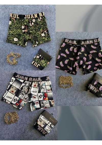 Baskılı Erkek Boxer 3lü Paket