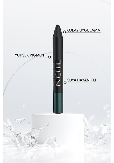 Note Cosmetique Jumbo Eyeshadow Pencil Waterproof Işıltılı Suya Dayanıklı Kalem Far 04 Emerald - Yeşil
