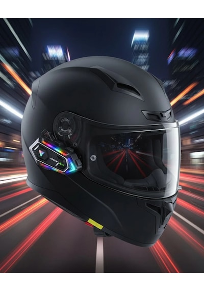 Çift Telefon Destekli Motosiklet Kask Bluetooth Kulaklık