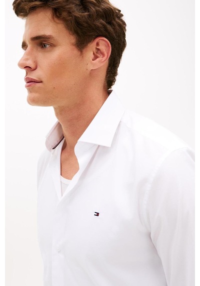 Tommy Hilfiger Erkek Gömlek Mw0mw38347 White