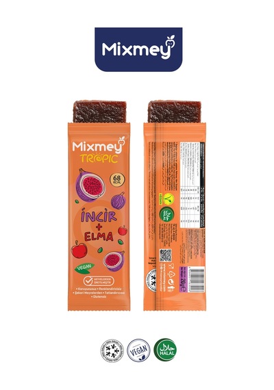 İncir Meyve Barı 18 Adet Atıştırmalıklar Vegan, Glutensiz, Koruyucusuz 20gr X 18 Adet