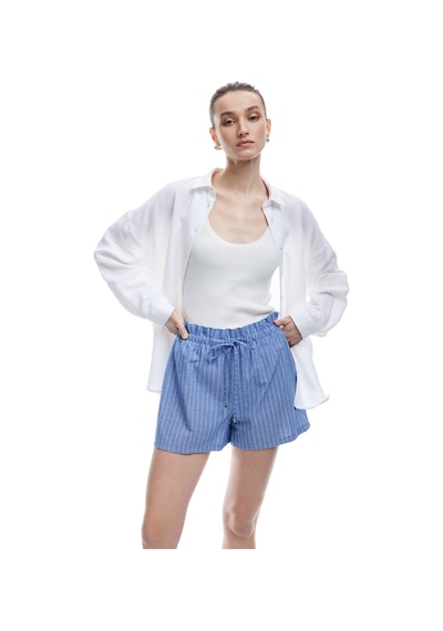 Koton Viskon Karışımlı Beli Bağcıklı Mini Boxer Şort Mavi Çizgili 5sak40047pw Mavi Çizgili Mavi Koton Viskon Karışımlı Beli Bağcıklı Mini Boxer Şort Mavi Çizgili 5sak40047pw Mavi Çizgili Mavi