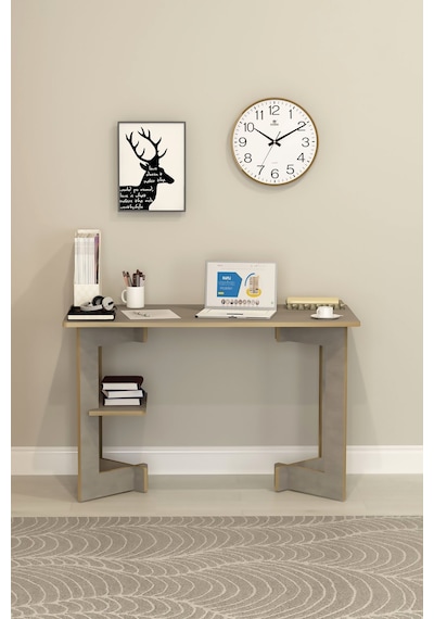 Asra Trend Raflı Modern Çalışma Masası ÇM-02 %100 MDF Bilgisayar Ofis Ders Masası Retro Gri Asra Trend Raflı Modern Çalışma Masası ÇM-02 %100 MDF Bilgisayar Ofis Ders Masası Retro Gri