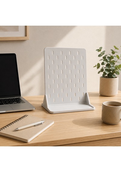 Modüler Masaüstü Pegboard Organizer Seti Kalemlik, Raf Ve Kancalı Düzenleyici Panel Ofis, Çalışma Masası Ve Hobi Alanları İçin Çok Amaçlı Organizer Beyaz