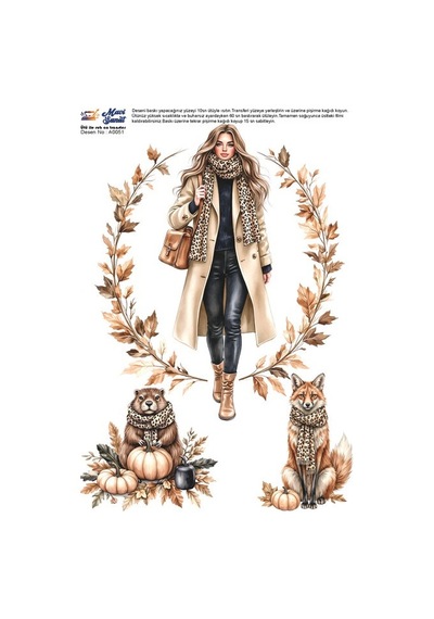 Mavi Sanat Ütü İle Rub On Transfer Kağıdı A3 Ebat Model No: A051