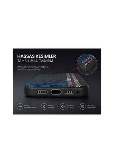 Apple iPhone Uyumlu 15 Karbonfiber Kılıf Siyah