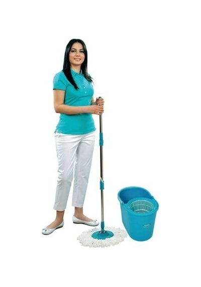 Fix Mop Set Pratik Temizlik Seti Sıkma Sistemli Döner Başlıklı